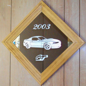 GT Mustang etched framed