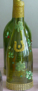 DIY luck themed decorative bottles