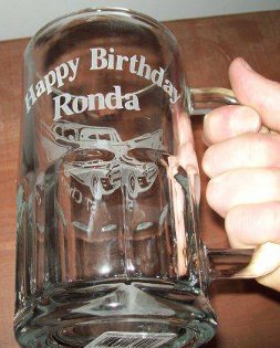 personalized birthday glass beer mug