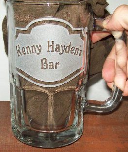 Custom etched glass barware