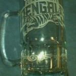 Etched glass mug of Cincinnati Bengals.