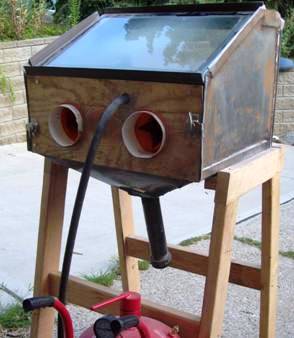 Sandblasting cabinet from a self made drawing.