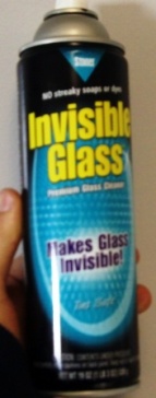 Invisable glass cleaner recommended for etching.