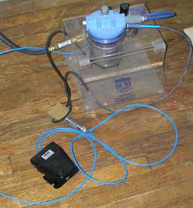 Mini Sandblaster used for glass etching.