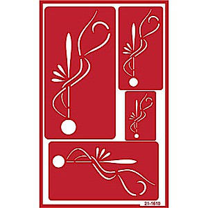 Deco Glass Etching Stencils Designs