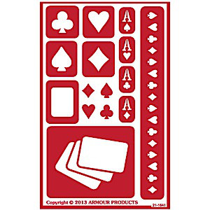 Poker & Playing Card Glass Etching Stencils