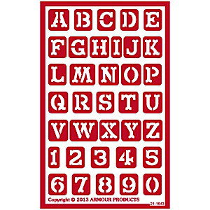 Western Letter & Number Font Glass Etching Stencils