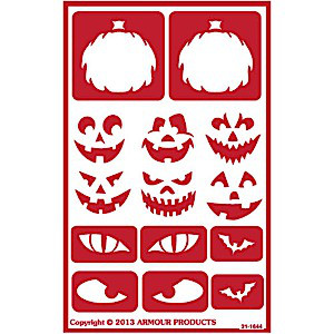 Halloween Jack-o-Lantern Glass Etching Stencils: Build a Scary Face
