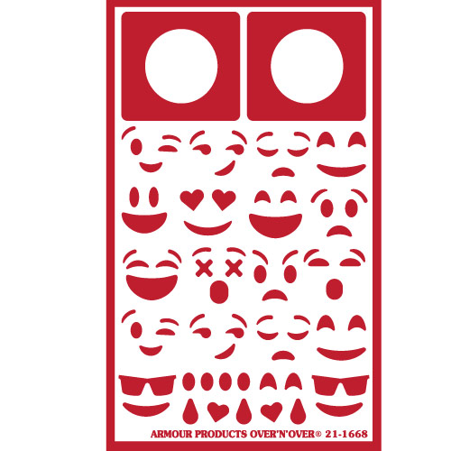 Smiley EMoji face stencils.