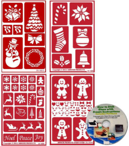 4 pack christmas stencils