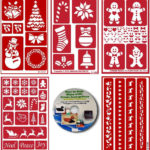 5 pack christmas stencils