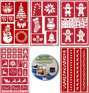 5 pack christmas stencils
