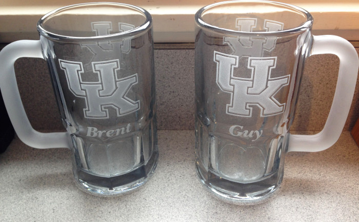 University of Kentucky Etched Mugs