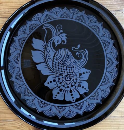 bird etch decorative design