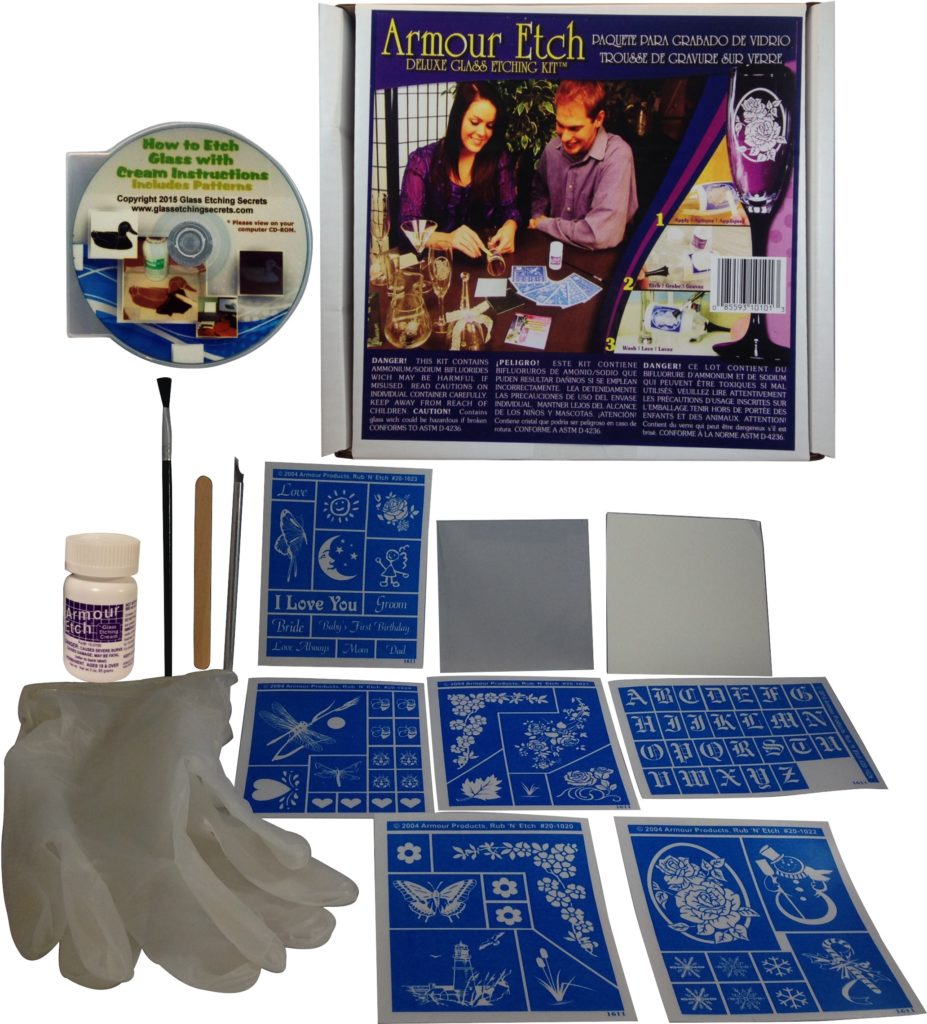Glass Etching Kit Deluxe with Free How to Etch & Patterns CD