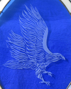 eagle art etched glass