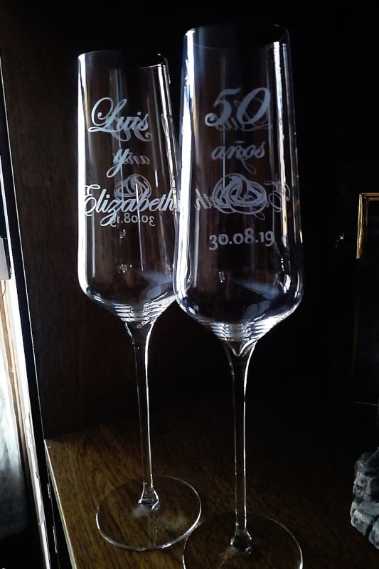 Champagne Glass Etching