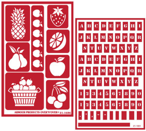 fruit stencils