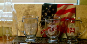 Glass coffee mugs