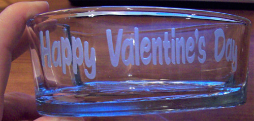 happy valentines day etching