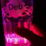 light led etched cup to drink out of.