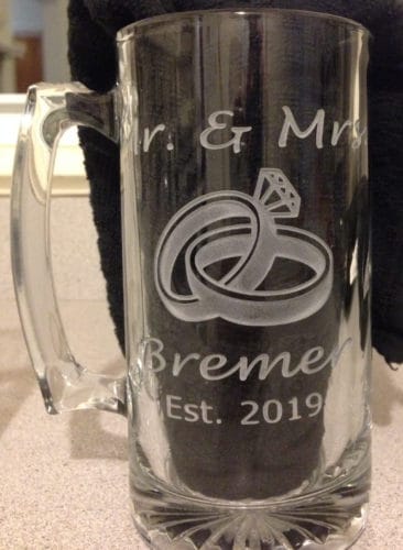 mr and mrs wedding mug