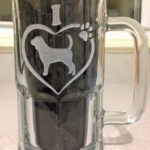 pet etched mug of beagle