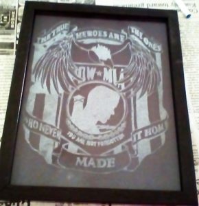 pow framed engraving