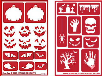 reusable Halloween stencils 2 pack