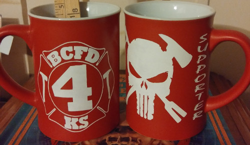 sancarved mug for firefighters