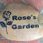 sandcarve engraved garden rock